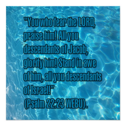 Psalm 22:23 WEBU Poster (Vorderseite)