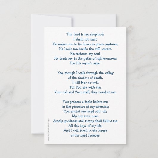 Psalm 23 (Rückseite)