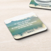 Psalm 23 1-3 Der Herr ist mein Hirte Getränkeuntersetzer (Linke Seite)