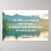 Psalm 23 1-3 Der Herr ist mein Hirte Poster (Vorne)