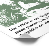 Psalm 23:1-3 „Der Herr ist mein Hirte“ Poster (Ecke)