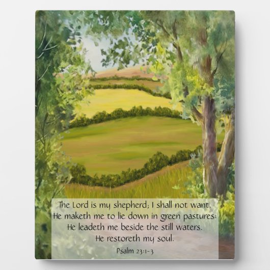 Psalm 23:1-3 fotoplatte (Vorderseite)