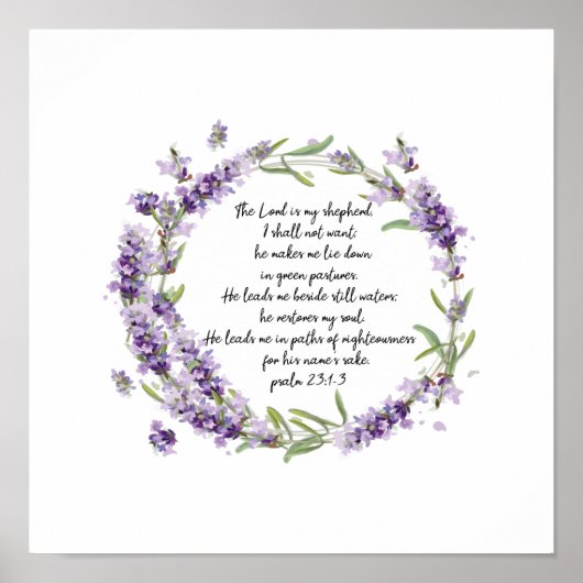 Psalm 23: 1-3 Poster (Vorne)