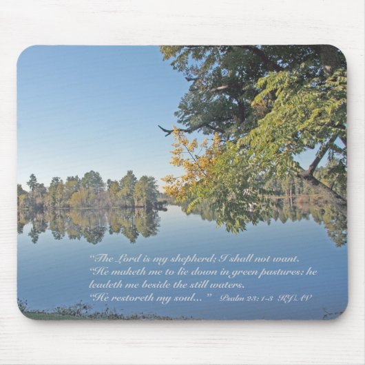 Psalm-23:1 - 3 Schrift Mousepad (Vorne)