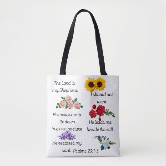 Psalm 23: 1--3 Shopping Tote Tasche (Vorderseite)
