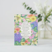 Psalm 23:1-3 und Blume Postkarte (Stehend Vorderseite)