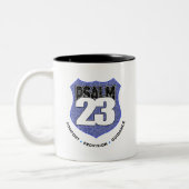 Psalm 23 1:4 Der Herr ist mein Hirte Zweifarbige Tasse (Links)
