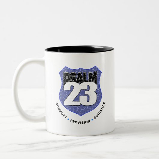 Psalm 23 1:4 Der Herr ist mein Hirte Zweifarbige Tasse (Links)