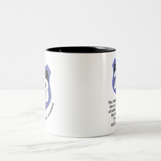 Psalm 23 1:4 Der Herr ist mein Hirte Zweifarbige Tasse (Mittel)