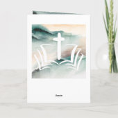 Psalm 23 1-4 Er restauriert mein Soul Kreuz Karte (Rückseite)