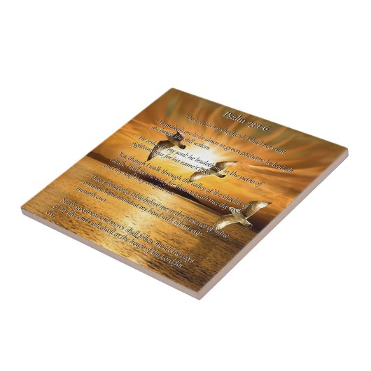 Psalm-23:1 - 6 der Lord Is My Shepard Fliese (Seite)