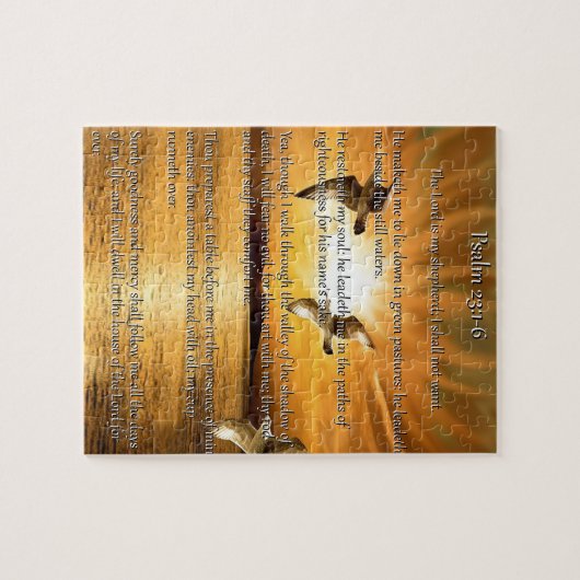 Psalm-23:1 - 6 der Lord Is My Shepard Puzzle (Horizontal)