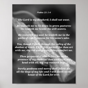 Psalm 23: 1-6 poster