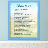 Psalm 23:1-6 Schrift Drucken Leinwanddruck (Insitu (Holzboden))