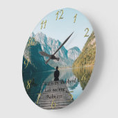 Psalm 23:1 auf dem Dock Große Wanduhr (Winkel)