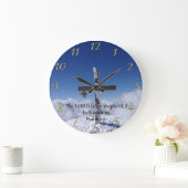 Psalm 23:1 Berghüttenkreuz Große Wanduhr (Zuhause)