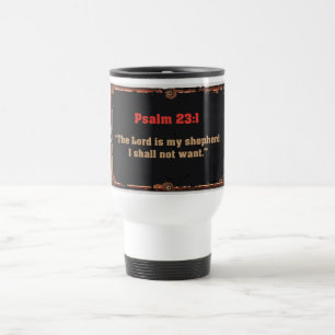 Psalm 23:1 Bibelvers Christlicher Reisebecher