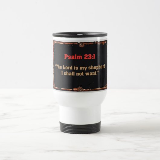 Psalm 23:1 Bibelvers Christlicher Reisebecher (Mittel)