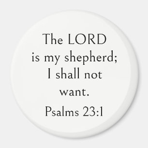 Psalm 23:1 Bibelvers, ermutigende Schrift,  Magnet