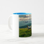 Psalm 23:1 Bibelvers Kaffee Tasse  (Vorderseite Links)
