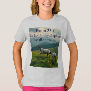 Psalm 23:1 Bibelvers Mädchen T-Shirt