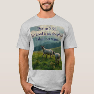Psalm 23:1 Bibelvers Männer T-Shirt