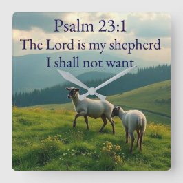 Psalm 23:1 Bibelvers Wanduhr