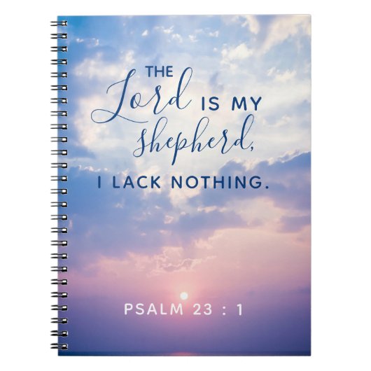 Psalm 23:1 Bibelverse-Notebook Notizblock (Vorderseite)