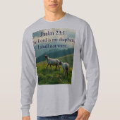 Psalm 23:1 Bible Verse Men's Long Sleeve Tee  (Vorderseite)