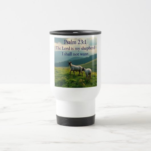 Psalm 23:1 Bible Verse Travel Mug Reisebecher (Mittel)