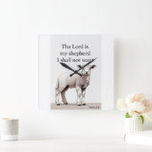 Psalm 23:1 Christian Lamb Wall Clock Quadratische Wanduhr (Zuhause)