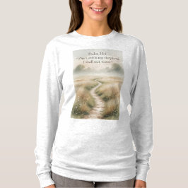 Psalm 23:1 Christian Women's Long Sleeve Tee Shirt