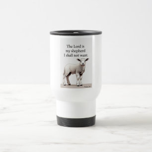 Psalm 23:1 Christliches Lamm-Reisemug Reisebecher