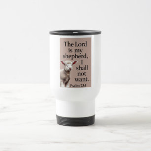 Psalm 23:1 Christliches Lamm-Reisemug Reisebecher