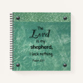 Psalm 23:1 Christliches Typografie-Design Notizblock (Vorderseite)