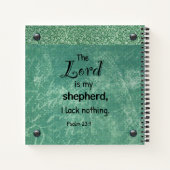 Psalm 23:1 Christliches Typografie-Design Notizblock (Rückseite)