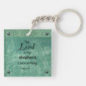 Psalm 23:1 Christliches Typografie-Design Schlüsselanhänger (Rückseite)