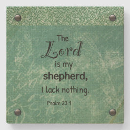 Psalm 23:1 Christliches Typografie-Design Steinuntersetzer