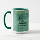 Psalm 23:1 Christliches Typografie-Design Tasse (Links)