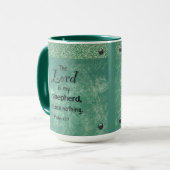 Psalm 23:1 Christliches Typografie-Design Tasse (Vorderseite Links)