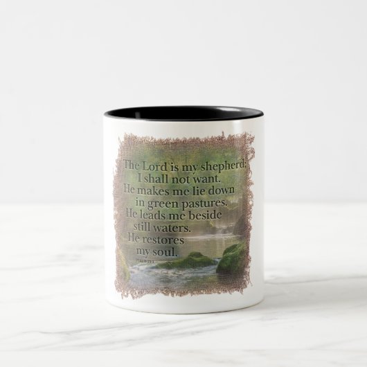 PSALM 23:1 - Coffee Mug Zweifarbige Tasse (Mittel)