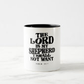 Psalm 23:1 Der Herr führt mich - Christliches Zita Zweifarbige Tasse (Mittel)