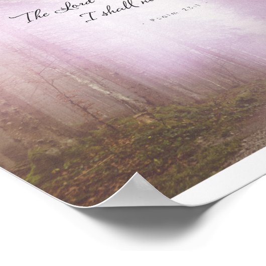 Psalm 23:1 - Der Herr ist mein Hirte Poster (Ecke)
