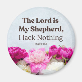 Psalm 23:1 Der Herr ist mein Schäferhund, floral Magnet