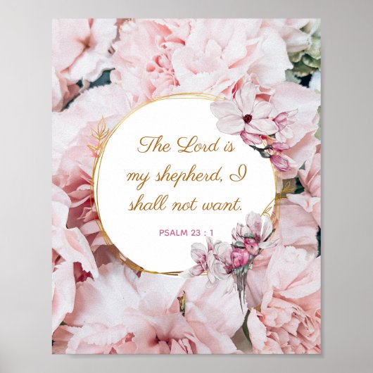 Psalm 23 : 1 - Der Herr ist mein Sheperd Poster (Vorne)