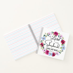 Psalm 23:1 Der Herr ist meine Hirtenblorbibel Notizblock