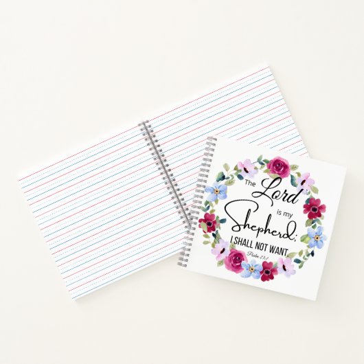 Psalm 23:1 Der Herr ist meine Hirtenblorbibel Notizblock (Innenseite)