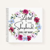 Psalm 23:1 Der Herr ist meine Hirtenblorbibel Notizblock (Vorderseite)