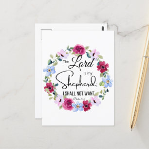 Psalm 23:1 Der Herr ist meine Hirtenblorbibel Postkarte