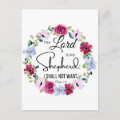 Psalm 23:1 Der Herr ist meine Hirtenblorbibel Postkarte (Vorderseite)